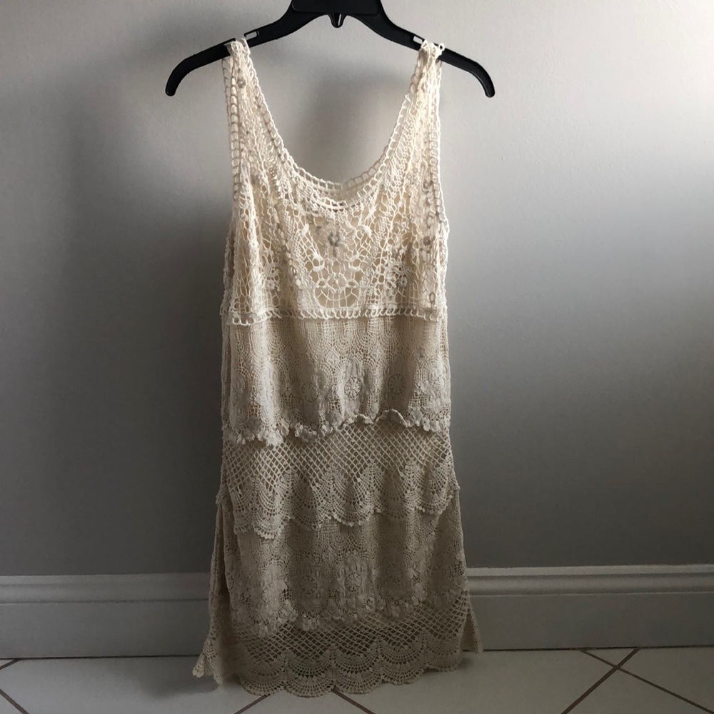 American Eagle lace cami off white dress Size XS
